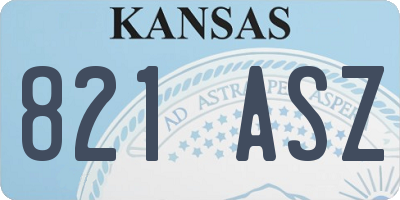 KS license plate 821ASZ