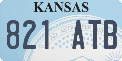 KS license plate 821ATB