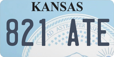 KS license plate 821ATE