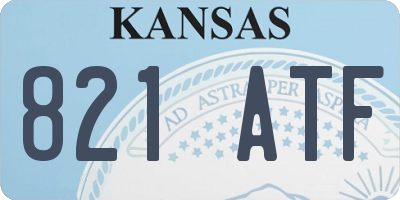 KS license plate 821ATF