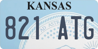 KS license plate 821ATG