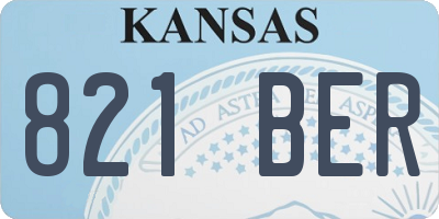 KS license plate 821BER