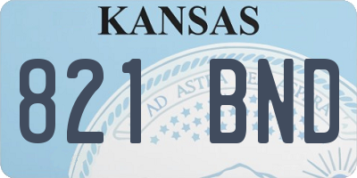 KS license plate 821BND