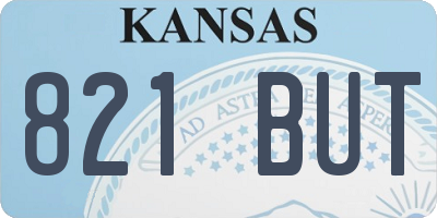 KS license plate 821BUT