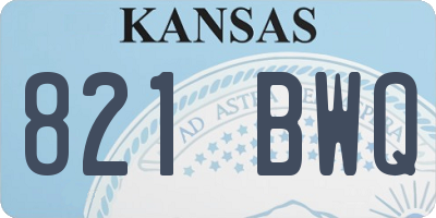 KS license plate 821BWQ
