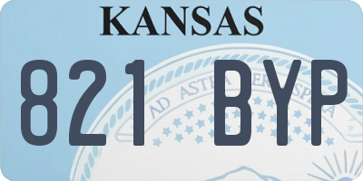 KS license plate 821BYP
