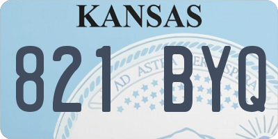 KS license plate 821BYQ