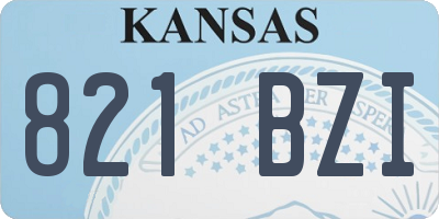 KS license plate 821BZI