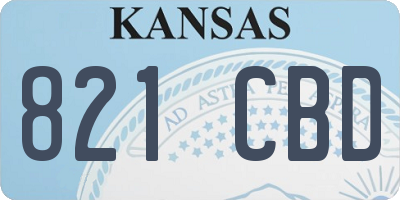 KS license plate 821CBD