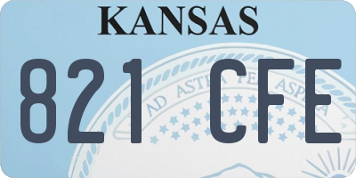 KS license plate 821CFE