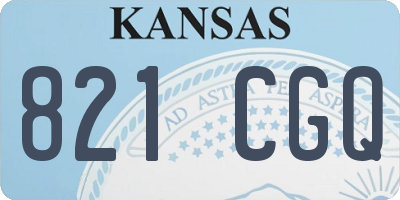 KS license plate 821CGQ