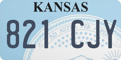 KS license plate 821CJY