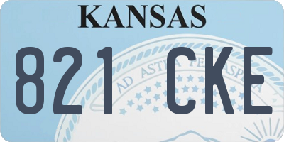 KS license plate 821CKE