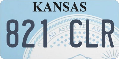 KS license plate 821CLR