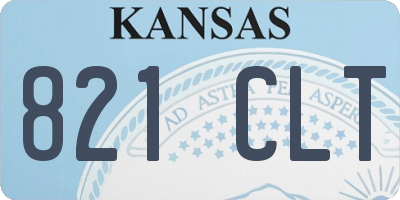 KS license plate 821CLT