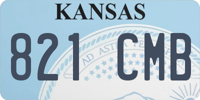 KS license plate 821CMB
