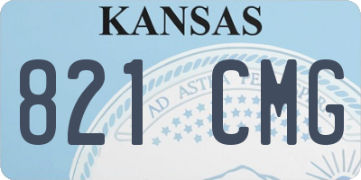 KS license plate 821CMG