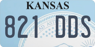 KS license plate 821DDS