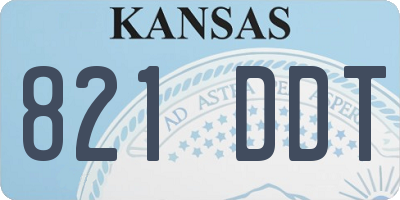 KS license plate 821DDT
