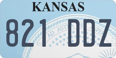 KS license plate 821DDZ