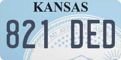 KS license plate 821DED