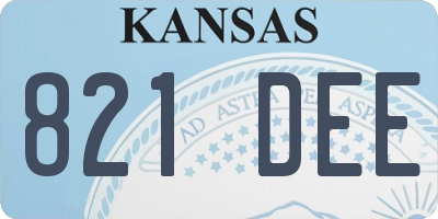 KS license plate 821DEE