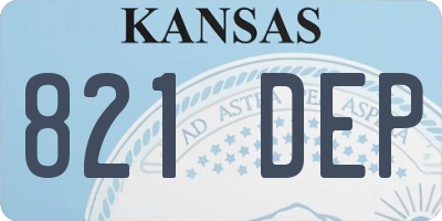 KS license plate 821DEP