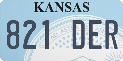 KS license plate 821DER