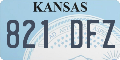 KS license plate 821DFZ