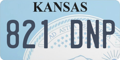 KS license plate 821DNP