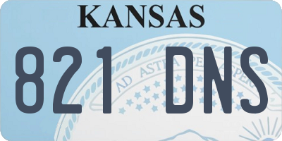 KS license plate 821DNS