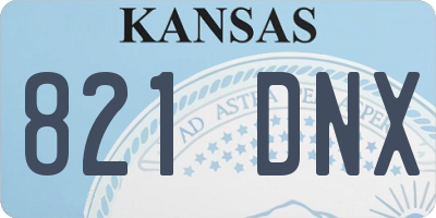 KS license plate 821DNX
