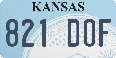 KS license plate 821DOF