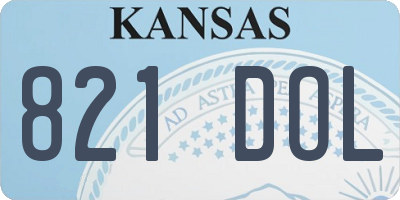 KS license plate 821DOL