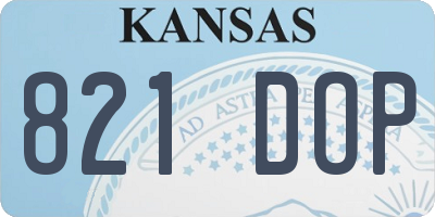 KS license plate 821DOP