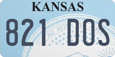 KS license plate 821DOS