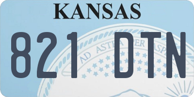 KS license plate 821DTN