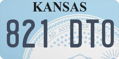 KS license plate 821DTO