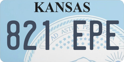 KS license plate 821EPE