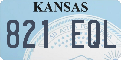 KS license plate 821EQL