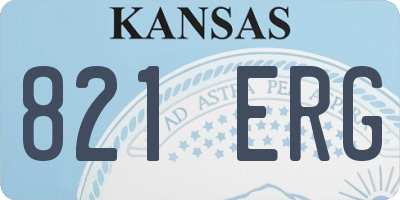 KS license plate 821ERG