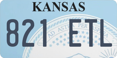 KS license plate 821ETL