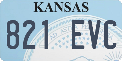 KS license plate 821EVC