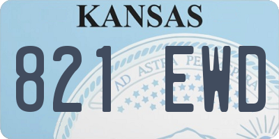 KS license plate 821EWD