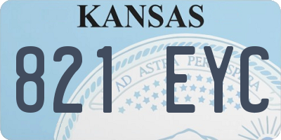 KS license plate 821EYC