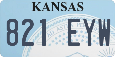 KS license plate 821EYW