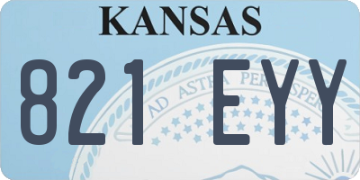KS license plate 821EYY