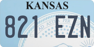 KS license plate 821EZN