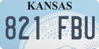KS license plate 821FBU