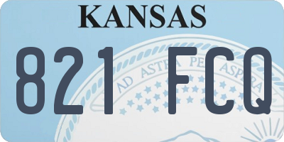 KS license plate 821FCQ
